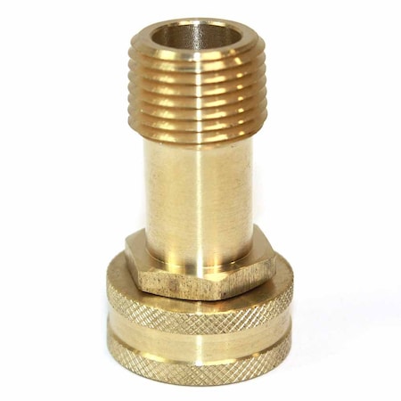 Interstate Pneumatics 3/4 Inch GHT Female x 1/2 Inch Male NPT Hose Fitting - Swivel FGF108